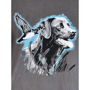 Academy Sports Labrador Retriever Fowl Gray S/S Graphic Tee Shirt Men Large